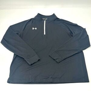 Under Armour Black Quarter Zip Pullover loose fit large